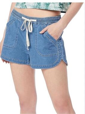 UnionBay Maribeth pull on drawstring beach shorts size M